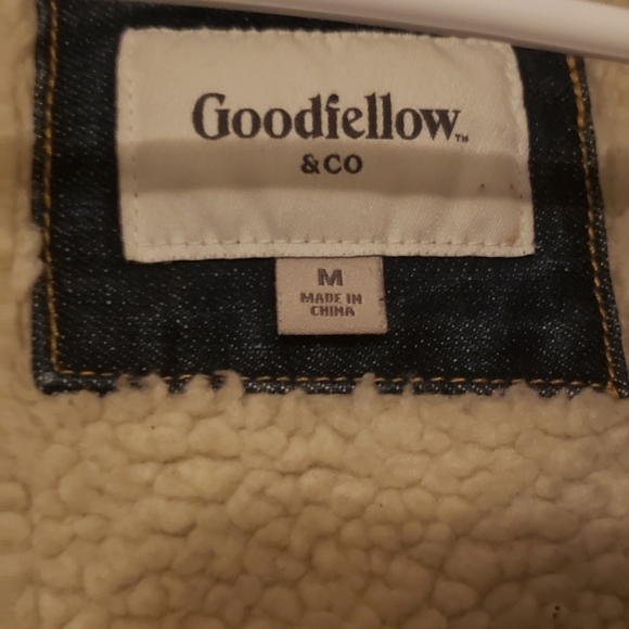 Goodfellow Jean Bomber Winter Coat Men's Size Medium - Picture 3 of 5